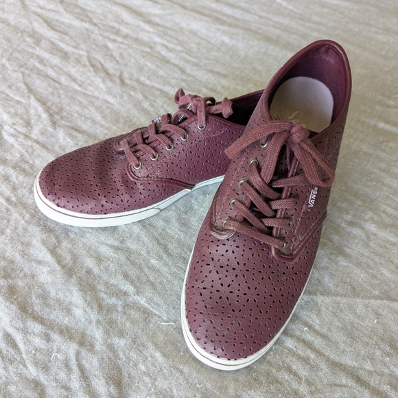 Vans Ultracush Patterned Sneakers in Maroon Size 10 - Picture 1 of 7